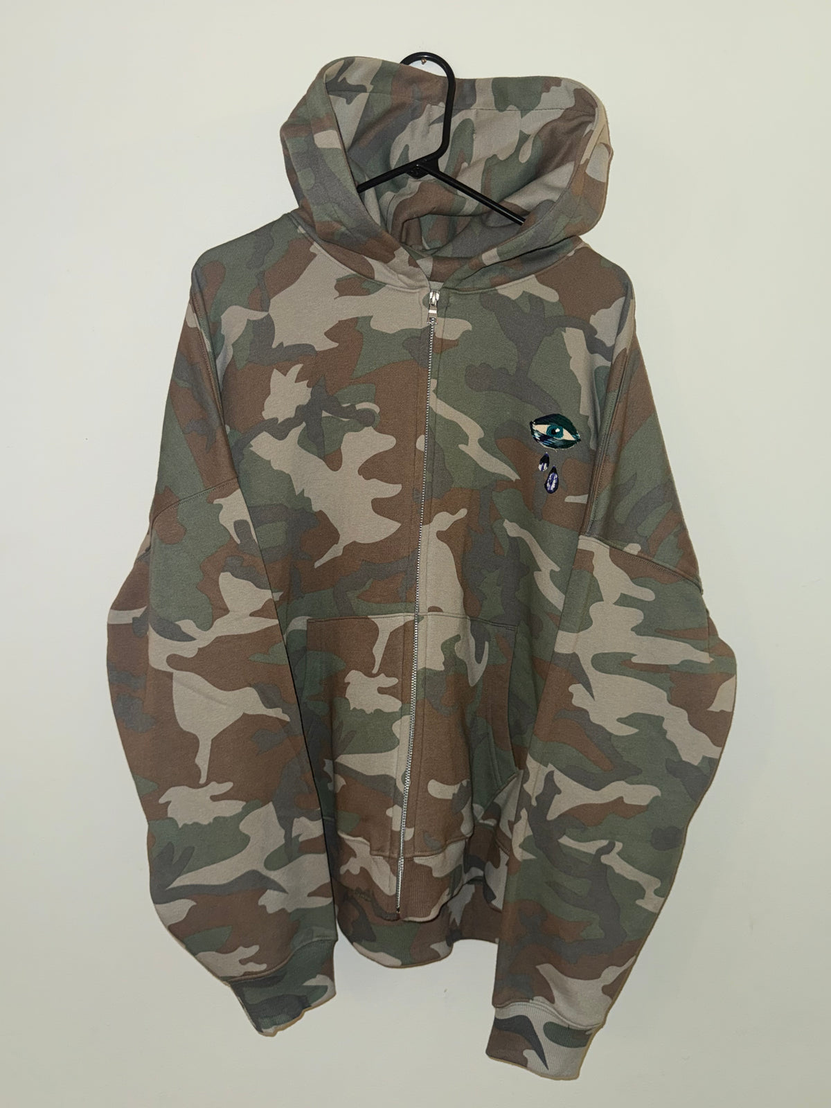 Crying eye Skull Hoodie