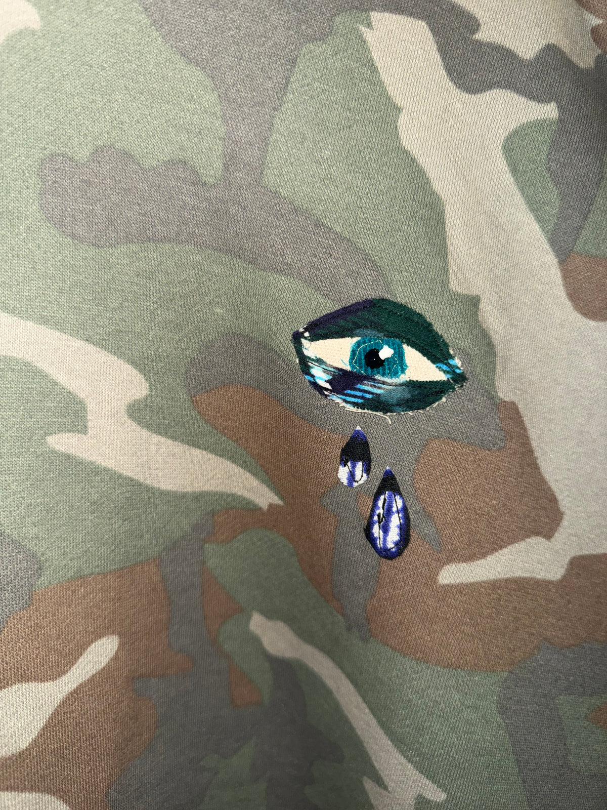 Crying eye Skull Hoodie